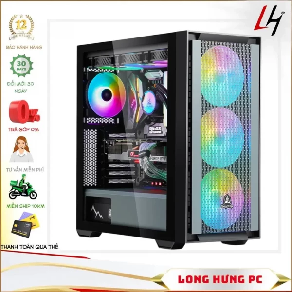 Vỏ Case Segotep Gank 360 (Mid Tower/Màu Đen/No Fan)