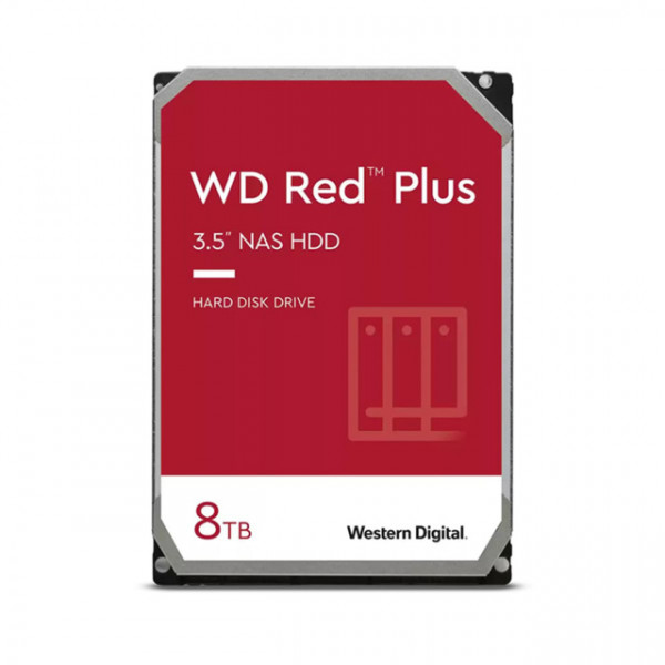 Ổ Cứng HDD Western Caviar Red Plus 8TB (3.5 inch, SATA3 6Gb/s, 256MB Cache, 7200rpm)