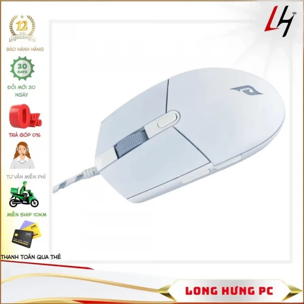 Chuột E-DRA EM6102 Trắng