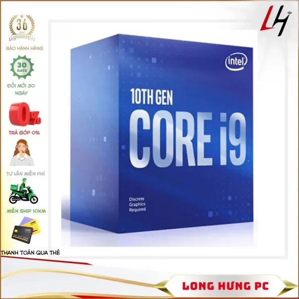 CPU Intel Core i9-10900F (2.8GHz turbo up to 5.2GHz, 10 nhân 20 luồng, 20MB Cache, 65W)