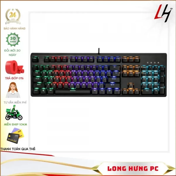 Bàn phím cơ E-Dra EK3104 RGB Brown Switch