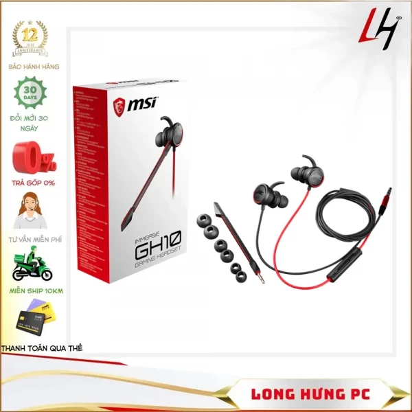 Tai nghe MSI Immerse GH10 (micro / đen)