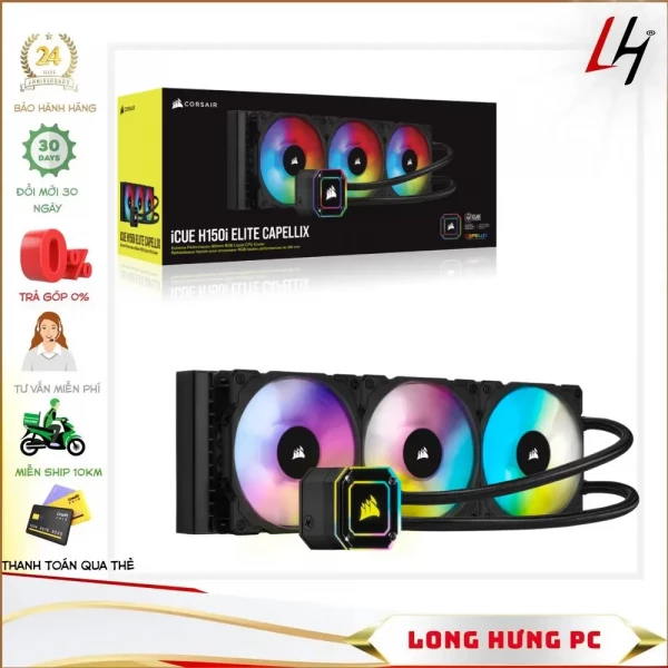 Tản nhiệt nước Corsair H150i RGB Elite CAPELLIX