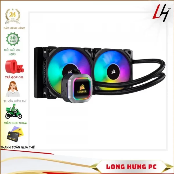 Tản Nhiệt Nước Corsair Hydro Series H100i RGB PLATINUM 280mm Liquid CPU Cooler