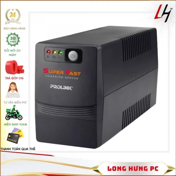 Bộ lưu điện UPS PROLINK 1500VA/900W (PRO1501SFCU)