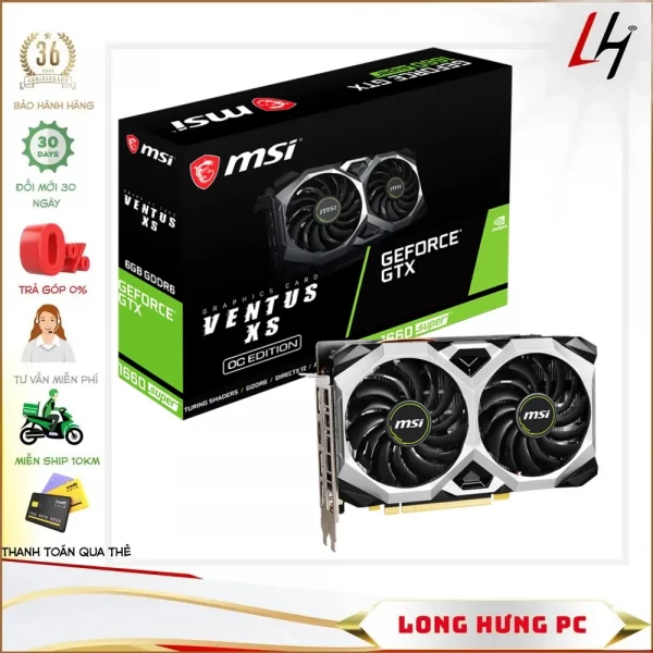 MSI GeForce GTX 1660 SUPER VENTUS XS OC 6GB (6GB GDDR6, 192-bit, HDMI +DP, 1x8-pin)