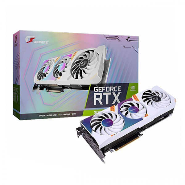 Card màn hình Colorful iGame RTX 3060 Ultra White OC 12G L-V (12GB GDDR6, 192-bit, HDMI +DP, 1x8-pin)