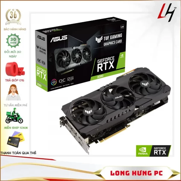 VGA Palit RTX 3080 GamingPro 12GB (12GB GDD6X, 384-bit, HDMI +DP, 2x8-pin)