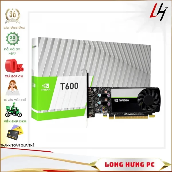 VGA Card LEADTEK NVIDIA Quadro T600 (4GB GDDR6, 128-bit, DP)