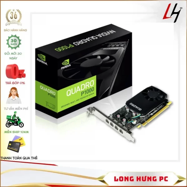 VGA Card LEADTEK NVIDIA Quadro P1000 4GB (4GB GDDR5, 128-bit, DP)