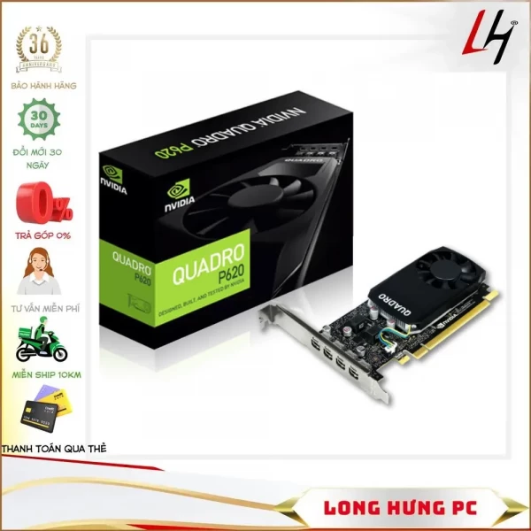 VGA LEADTEK Nvidia Quadro P620 2GB (2GB GDDR6, 128-bit, DP)