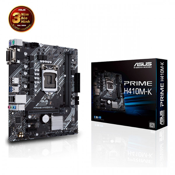 Main ASUS PRIME H410M-K (Intel H410, Socket 1200, m-ATX, 2 khe Ram DDR4)