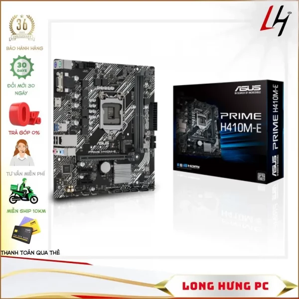 Main ASUS PRIME H410M-E (Intel H410, Socket 1200, m-ATX, 2 khe Ram DDR4)